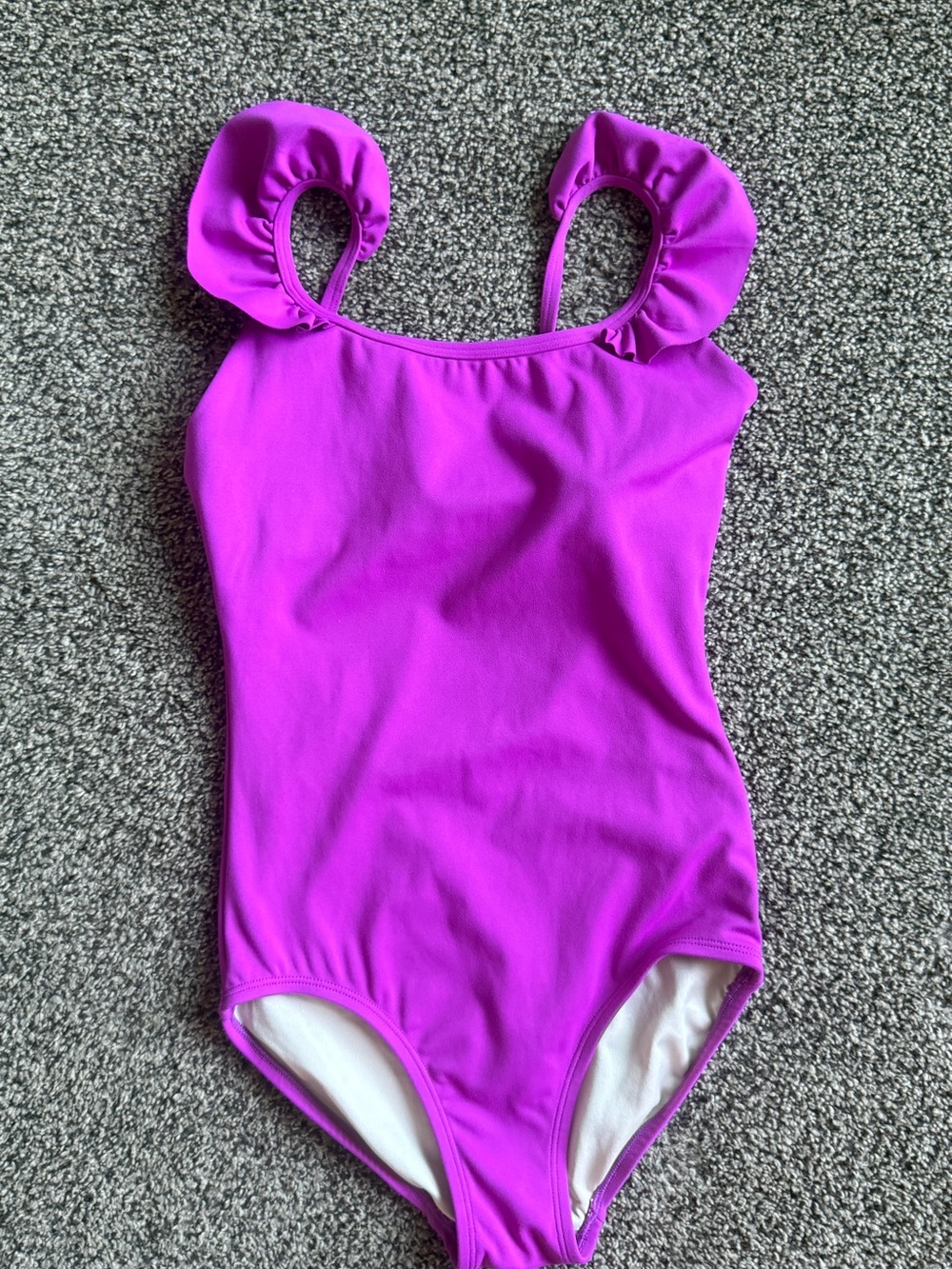 Jo+Jax Purple Ruffle-Strap Dance Leo
